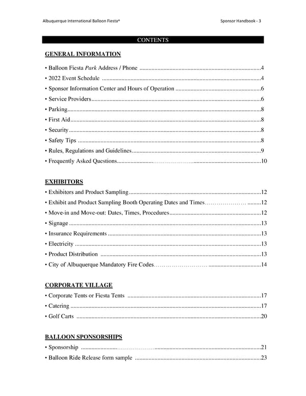 Sponsor and Exhibitor Handbook - Page 3