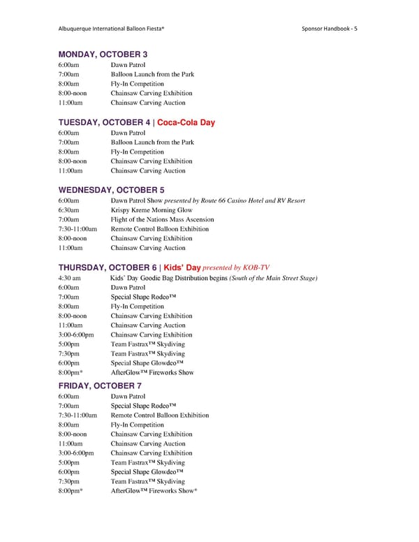 Sponsor and Exhibitor Handbook - Page 5