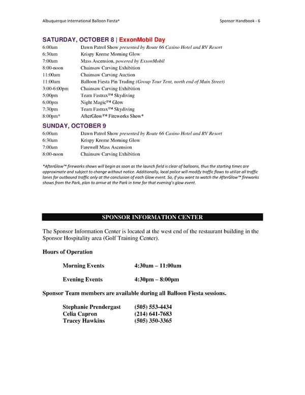 Sponsor and Exhibitor Handbook - Page 6