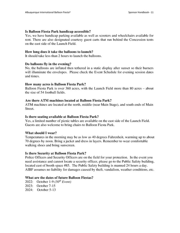 Sponsor and Exhibitor Handbook - Page 11