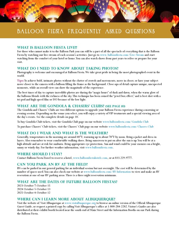 2022 Guest Guide | Balloon Fiesta - Page 19