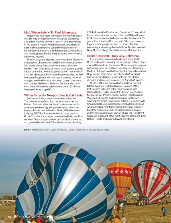 2022 Balloon Fiesta Program - Page 64