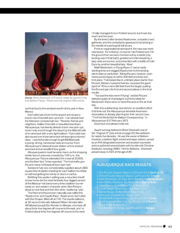 2022 Balloon Fiesta Program - Page 69